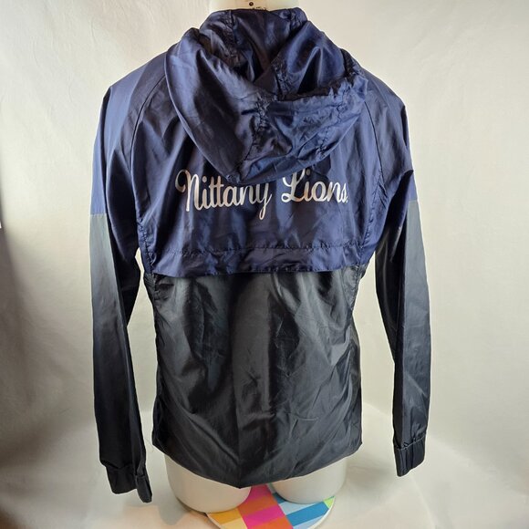 Penn State Jacket Womens Large Blue Windbreaker Colosseum Full Zip Vented Light - Picture 7 of 11